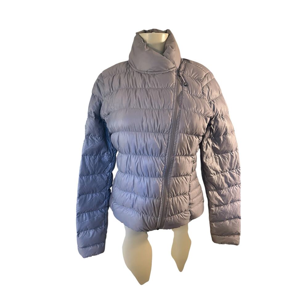 Women S Athleta 929527 Downalicious Goose Down Jacket Asymmetric Zip Puffer Coat - Picture 2 of 8